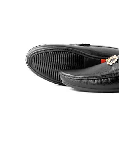 Black Leather Classic Loafer