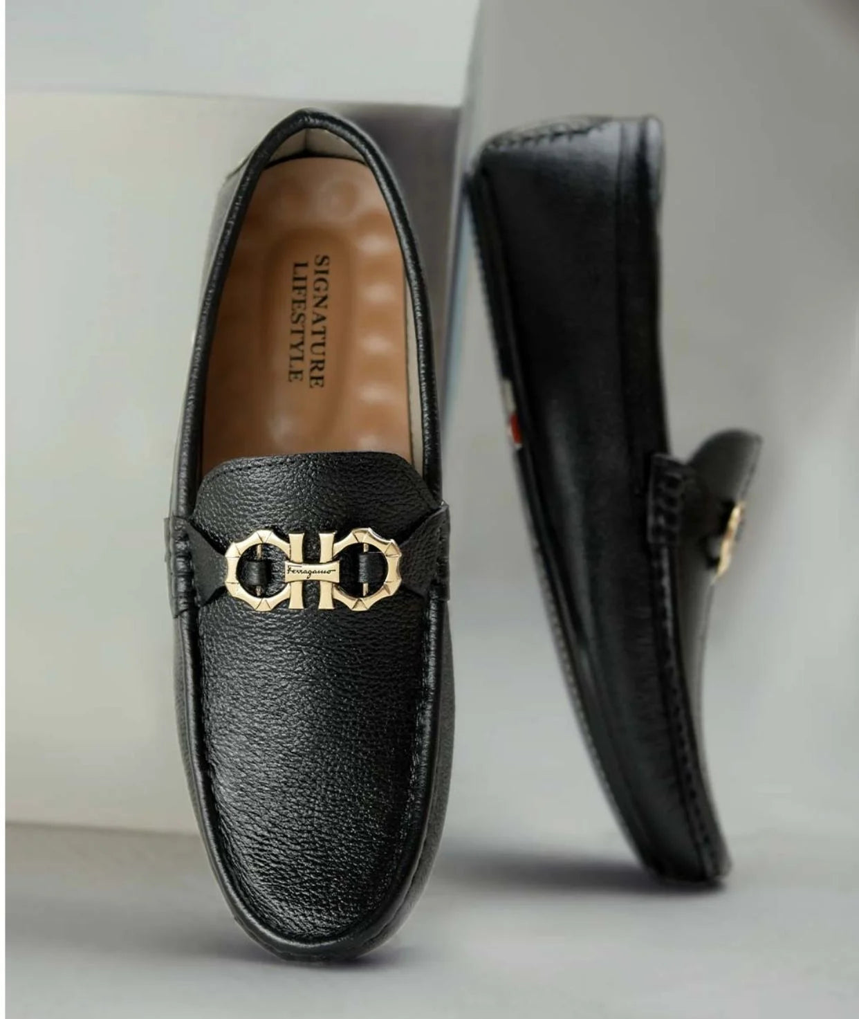 Black Leather Classic Loafer